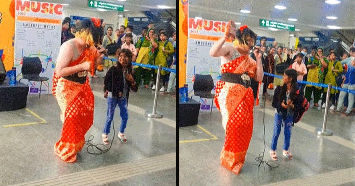 Child Dances With Drag Artist At Hyderabad Metro Station, Netizens Are All Hearts For It