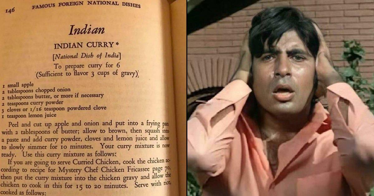 This Recipe Books Says Indian Curry Is The ‘National Dish Of India’ & Indians Can’t Get Over It
