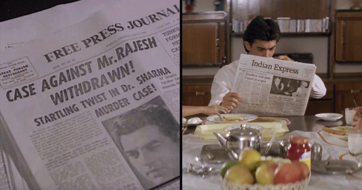 This Twitter Thread On Newspapers In Hindi Movies From 1963 To 2018 Will Hit You With Nostalgia