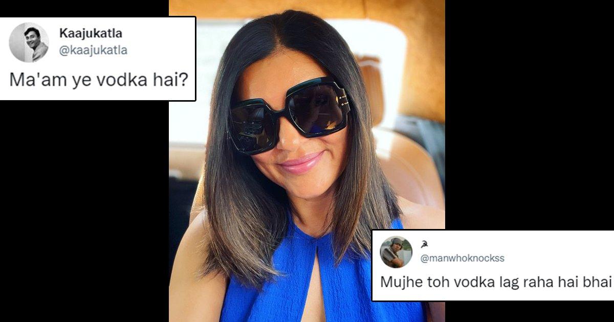 Moral Police Trolls Sushmita Sen After Apparently Spotting Alcohol Bottles In Her Selfie
