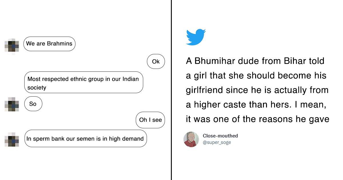 This Man Texted A Woman To Date Him Cos He’s ‘Brahmin’ & We’re Like Sure, Casteism’s Dead