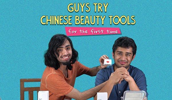Guys Try Chinese Beauty Tools For The First Time | Ft. Kanishk & Akshay