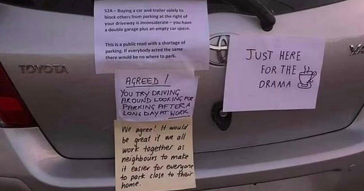 A Simple Parking Dispute Turned Into A Passive-Aggressive Rant Session & Has Gone Viral