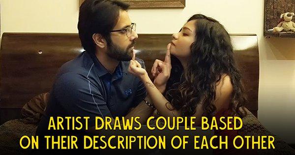 Artist Draws Couple Based On Their Description Of Each Other