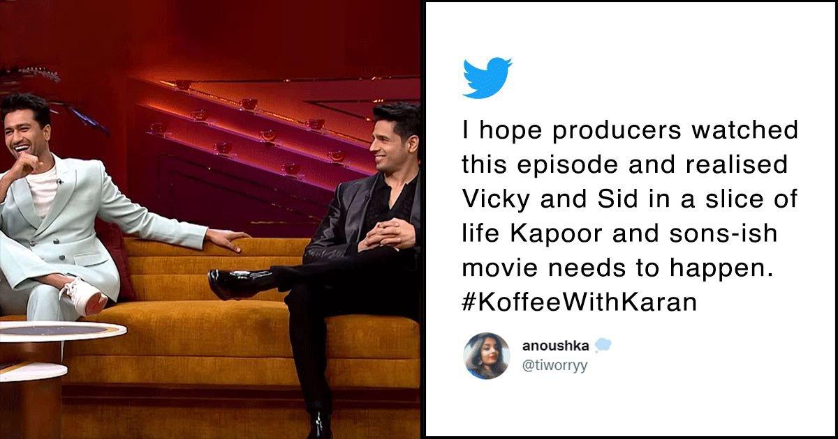 ‘Cast Them Together’: Twitter Wants A Vicky-Sidharth Movie After Their Koffee With Karan S7 Ep