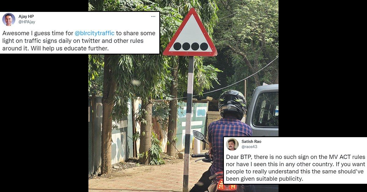 Bengaluru Traffic Police New Signboard Near A Blind School Goes Viral But Twitter’s Divided