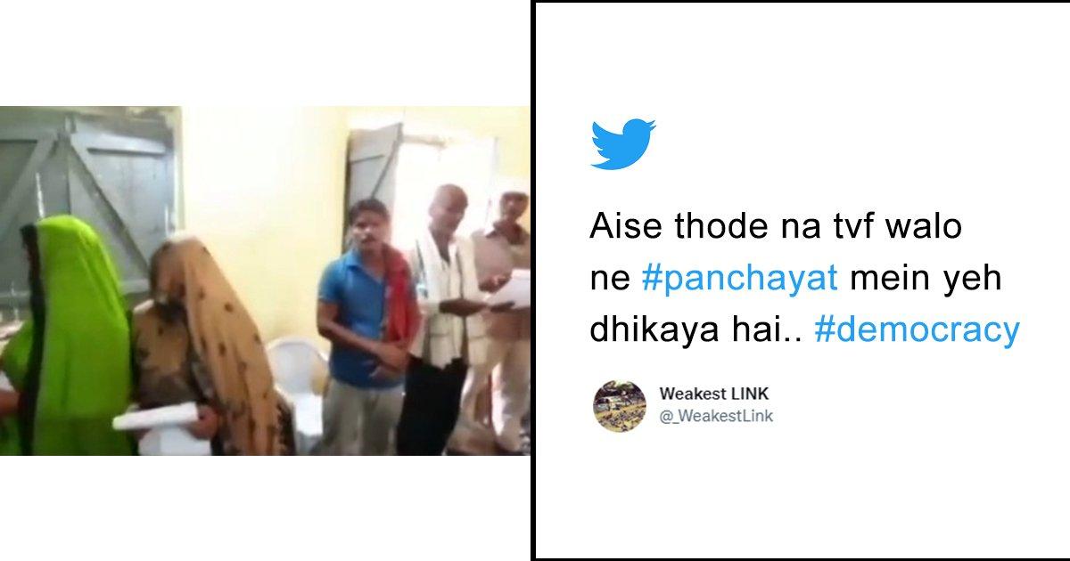 Video: Men Take Oath Instead Of Women In Panchayat Elections In MP, Twitter Reacts