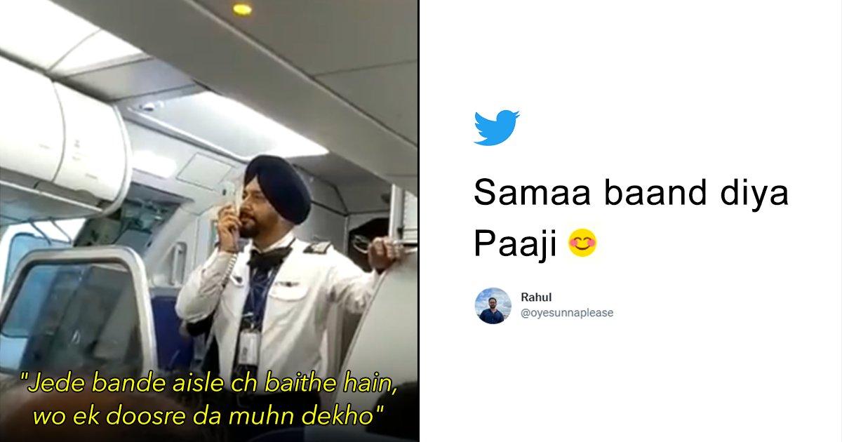 This Captain’s Hilarious Punjabi Inflight Announcement Is Going Viral