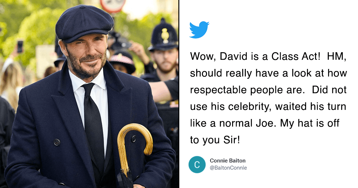 David Beckham Ignored The VIP Line & Waited 12 Hours To See The Queen Lying In State