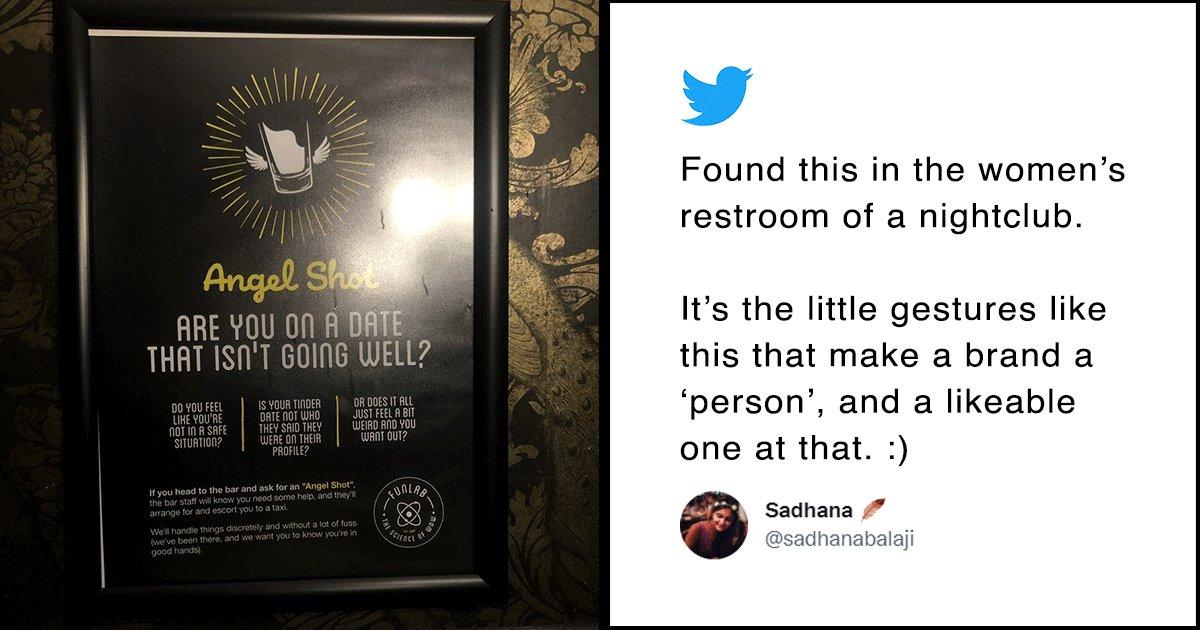 Twitter Applauds This Club For Offering ‘Angel Shots’ To Bail Out Women From Bad Dates