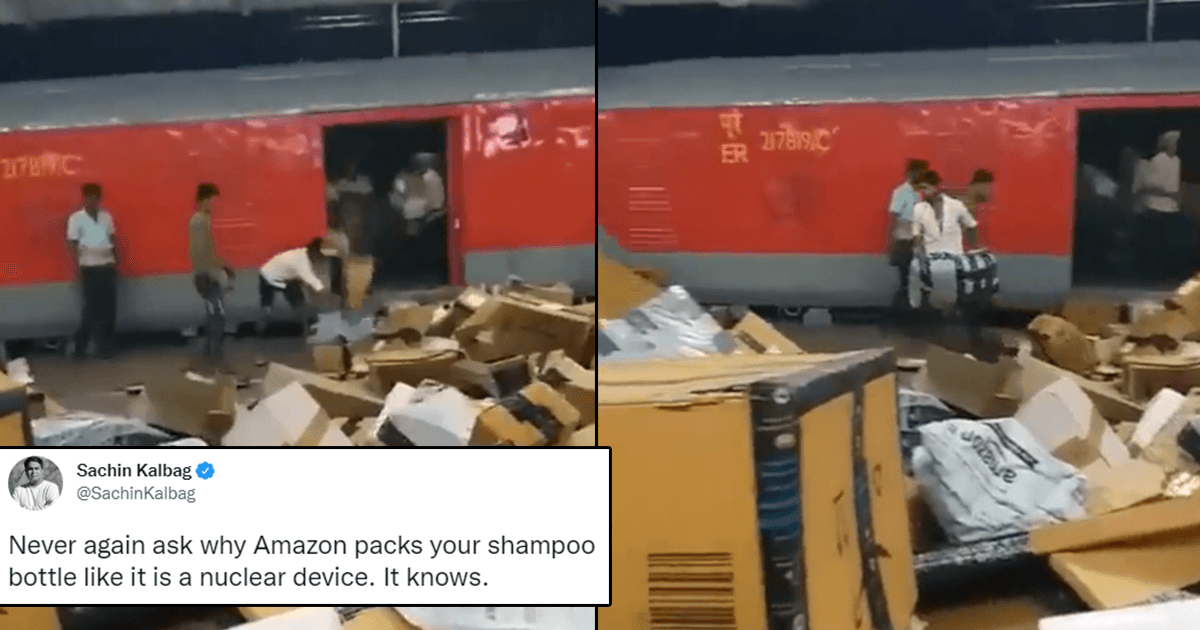 This Viral Video Of Parcels Being Thrown Around By Railway Staff Has Desis Fuming