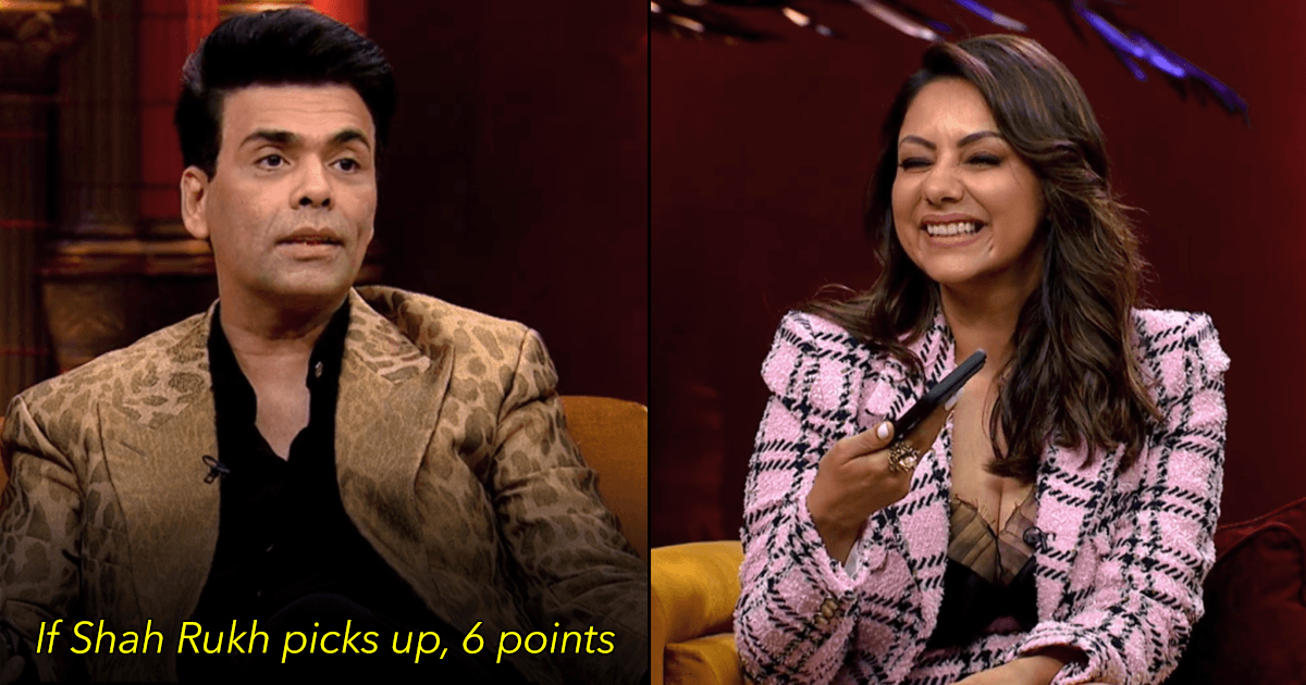 Shah Rukh Flirting With Gauri Khan On KwK Proves They Are Absolute Couple Goals