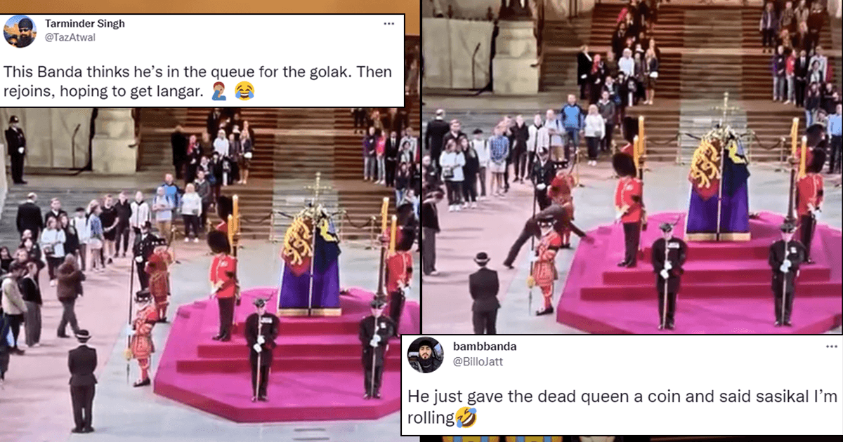 This NRI Uncle ‘Matha Tekoing’ The Queen’s Coffin Is Making Desis Feel Second Hand Embarrassment