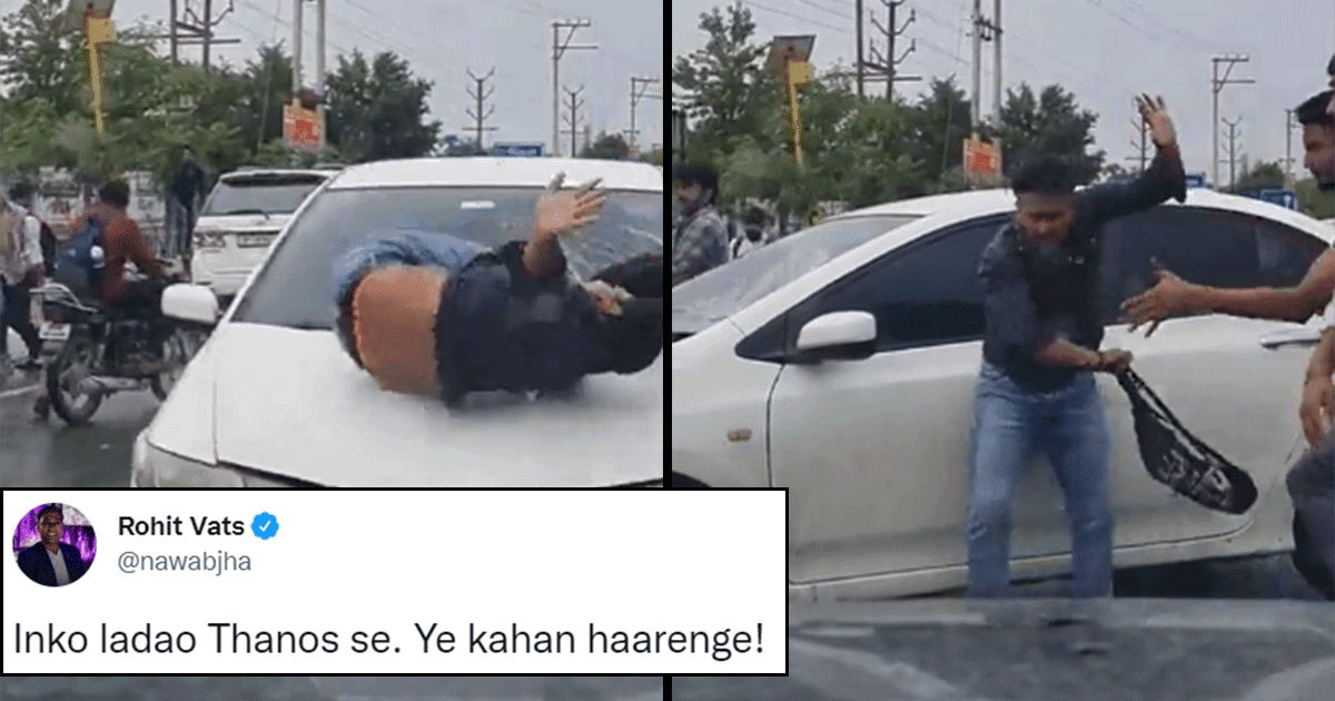 Video Of Ghaziabad Youth Being Hit By A Car & Getting Back Up To Keep Fighting Is Going Viral