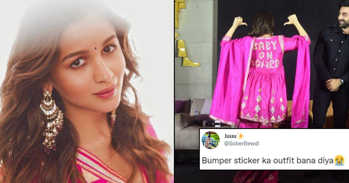 Twitter Is Cringing Hard After Seeing Alia Bhatt Wear A Dress With ‘Baby On Board’ Written On It
