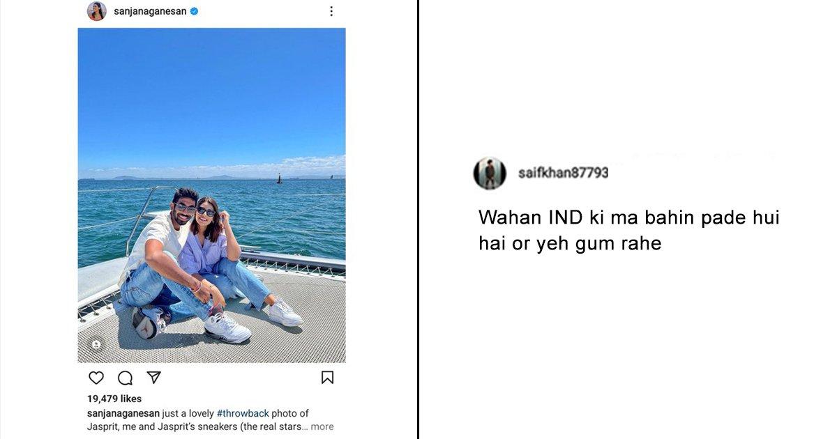 Somebody Trolled Bumrah For Holidaying & His Wife Sanjana Retorted With The Sassiest Reply