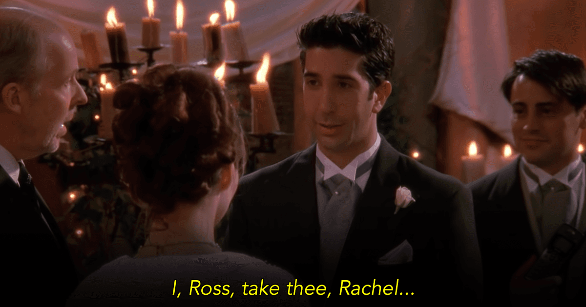 ‘I Take Thee Rachel…’: How David Schwimmer Accidentally Created This Iconic Scene