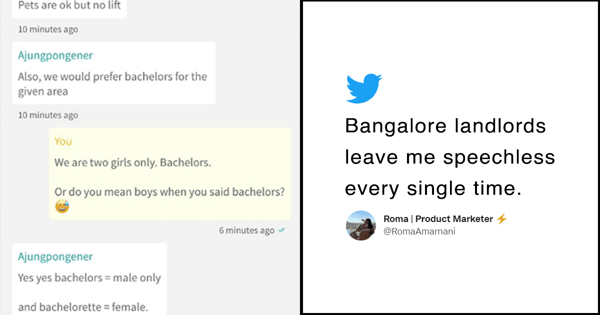Bangalore Girl Denied A Place To Rent ‘Cos Landlord Wanted ‘Bachelors Only’. Yes, That Means Men
