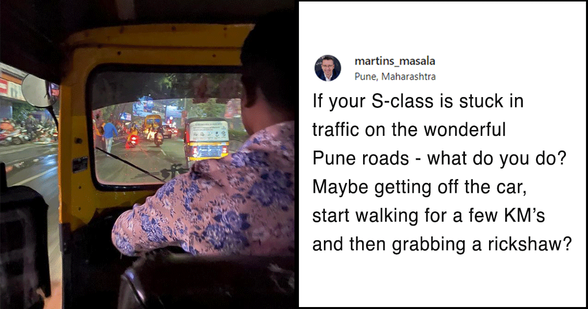 Mercedes India CEO Takes An Auto Ride After His S-Class Gets Stuck In Pune Traffic