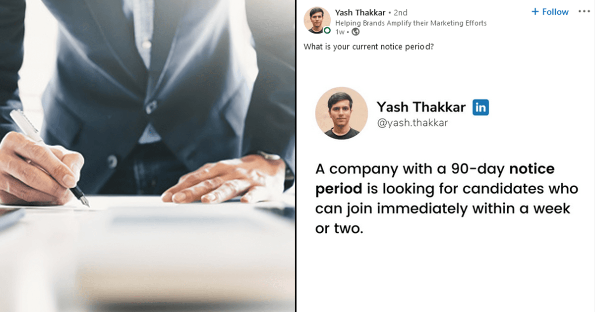 Notice Period Debate Reignites On LinkedIn After This Man’s Post Goes Viral