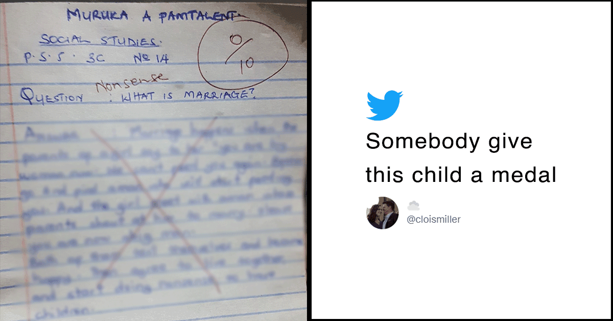 This Kid’s Hilarious Essay On ‘What Is A Marriage’ Has Gone Viral
