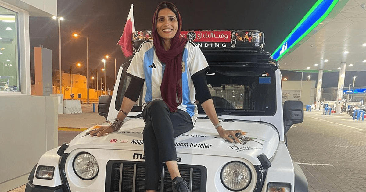 This Football Fan Drove From Kerala To Qatar In Her SUV To Watch Messi Play In FIFA World Cup
