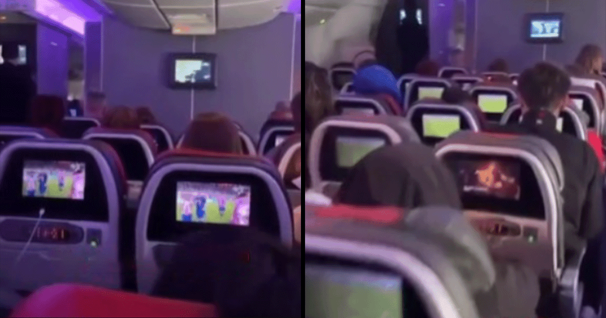 Video Of Passengers Watching FIFA World Cup On A Flight Is Going Viral