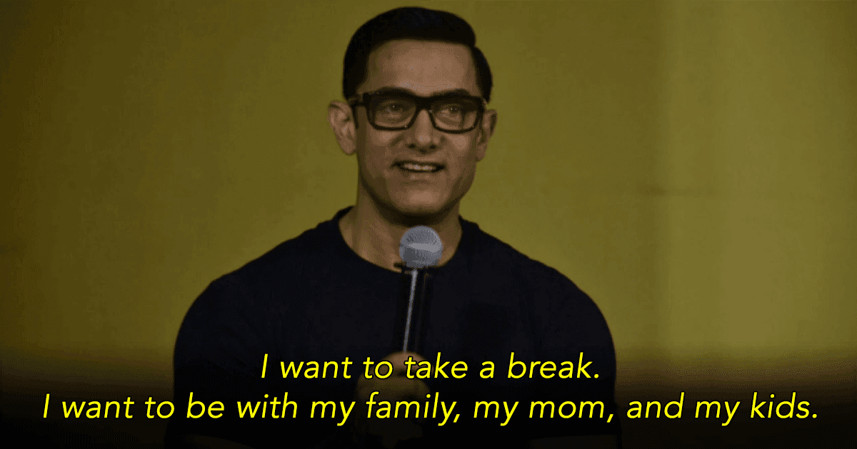 Aamir Khan Is Taking A Break From Work To Spend Time With His Family & Honestly, We Get It