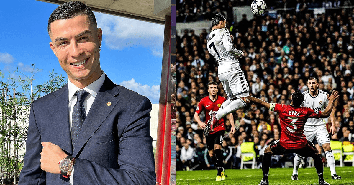 Hours Before Leaving Man Utd, Ronaldo Unveils Watch Featuring His 2013 Header Against The Club