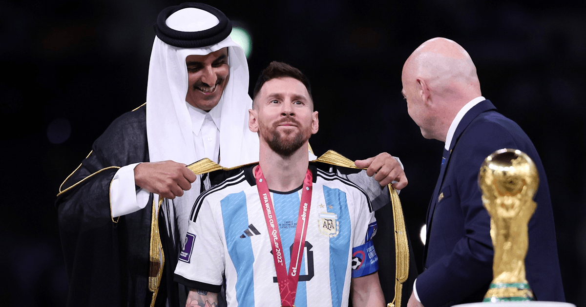 Here’s Why Lionel Messi Was Offered A Black Robe After Argentina’s FIFA World Cup Win