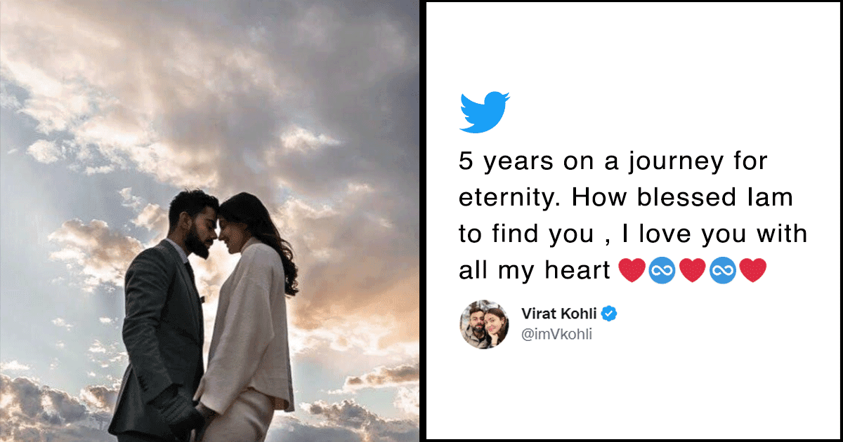 Virat Kohli Shares A Dreamy Pic With Anushka Sharma On Their Anniversary & We Can’t Get Over It