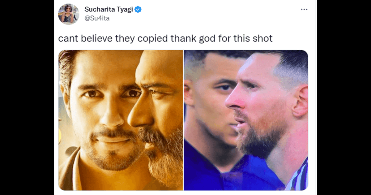 Someone Noticed This Image Of Messi-Mbappe Is Exactly Like Ajay Devgn’s ‘Thank God’ Poster. Oh God!
