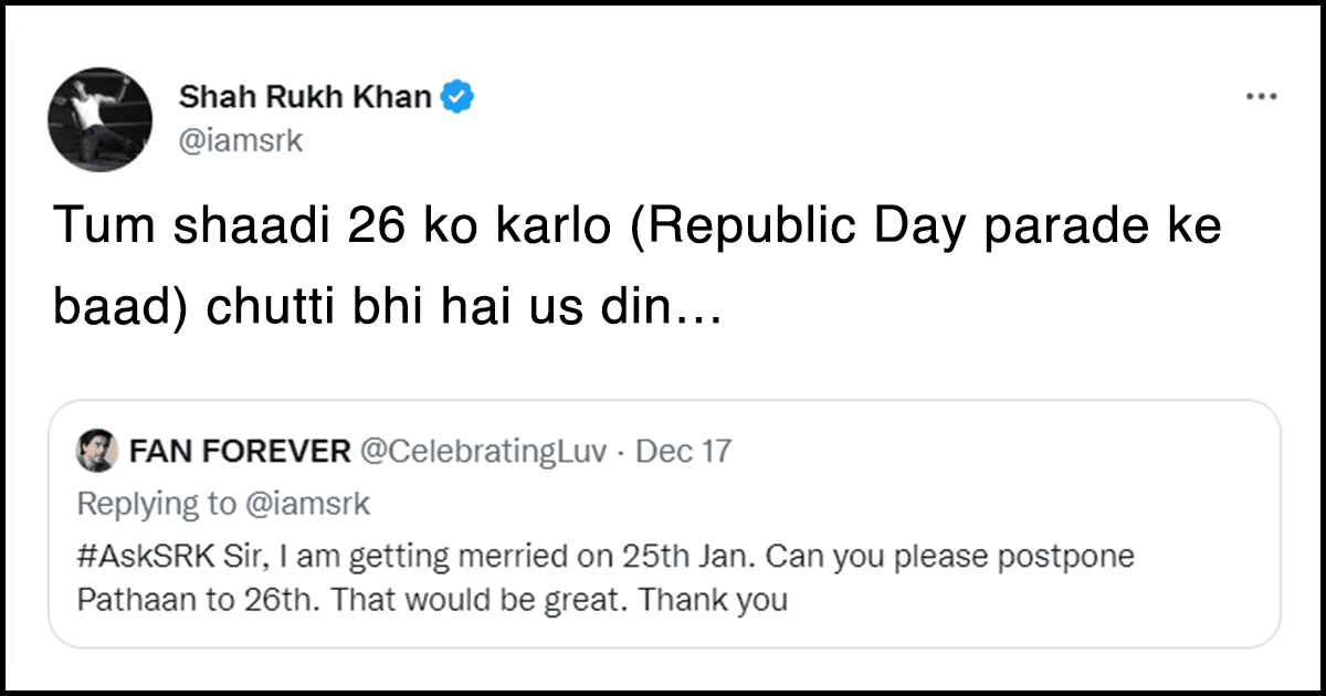 20 Witty Responses From Shah Rukh’s Latest #AskSRK Session That Had Us In Splits