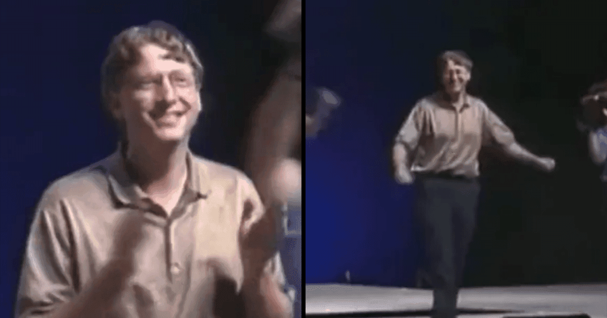 This Old Video Of Bill Gates Dancing At The Microsoft Windows Launch Party Is Going Viral