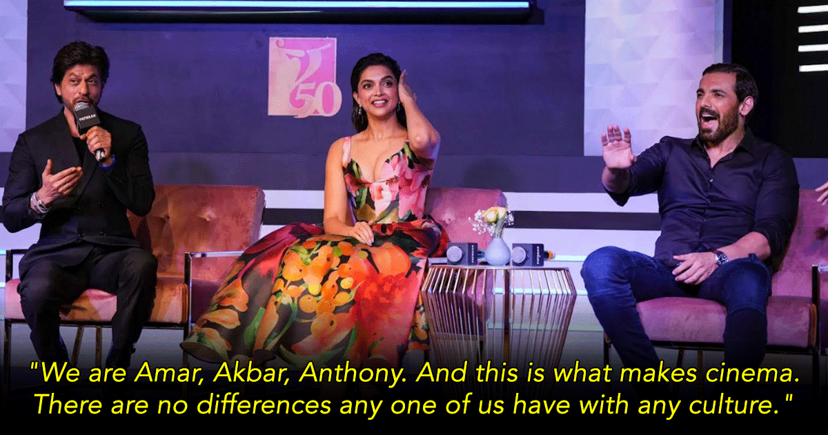 SRK Compares The Pathaan Trio To Amar Akbar Anthony And Gives An Important Message On Inclusivity