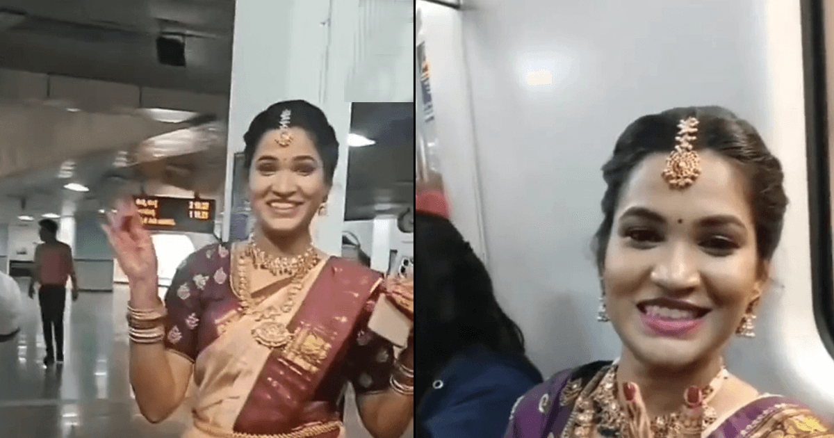 Just Bengaluru Problems: Bride Takes Metro To Reach Her Wedding Venue Thanks To Bad Traffic