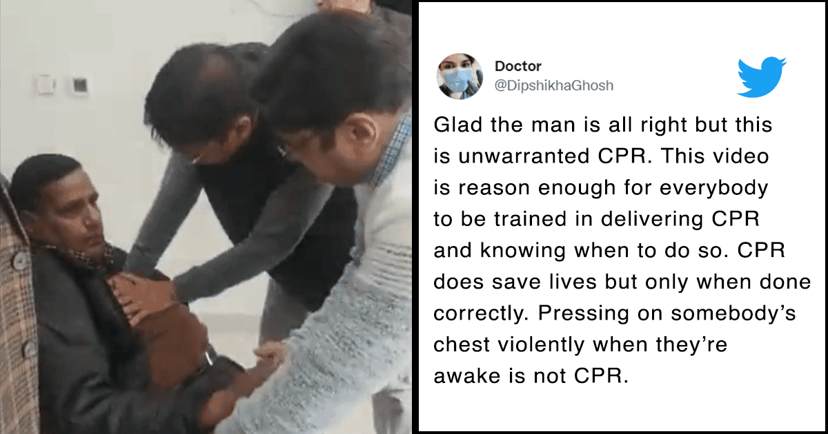 Doctors Are Calling Out This IAS Officer For Giving CPR To A Man Who Was Awake