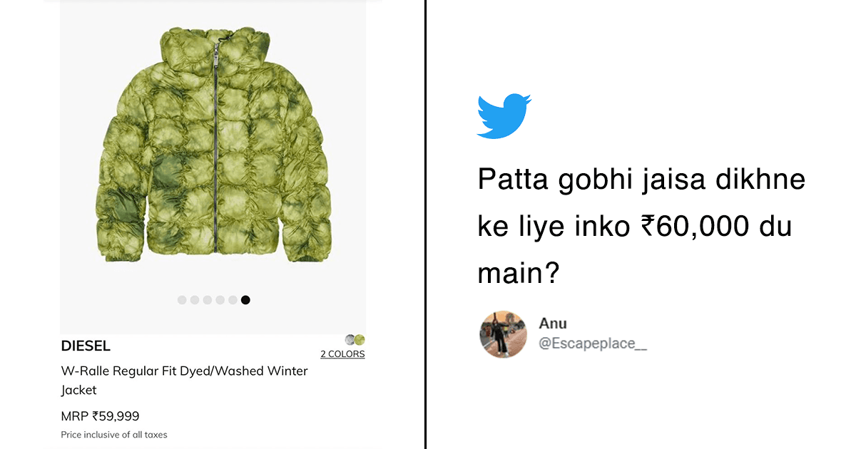 Diesel Is Selling A ₹59,000 Jacket That Makes You Look Like A ‘Patta Gobi’ & Desis Aren’t Impressed