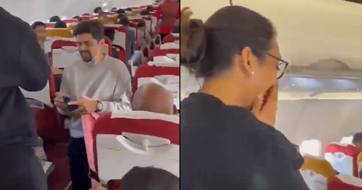 This Man Proposed To His Girlfriend On A Flight & Like The Passengers, It’s Melted Our Hearts Too