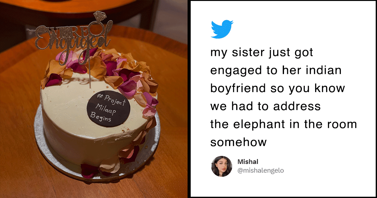 This Pakistani Woman Celebrated Her Engagement To An Indian Man With A Main Hoon Na Cake