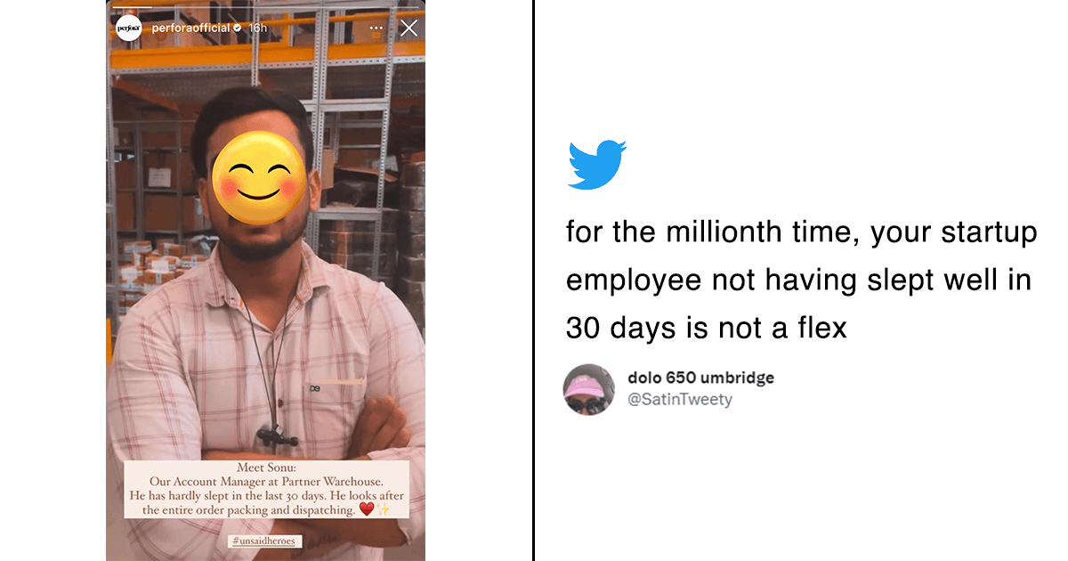 This Startup Posted An Employee Who Hardly Slept In 30 Days & Bro It’s Not The Flex You Think It Is