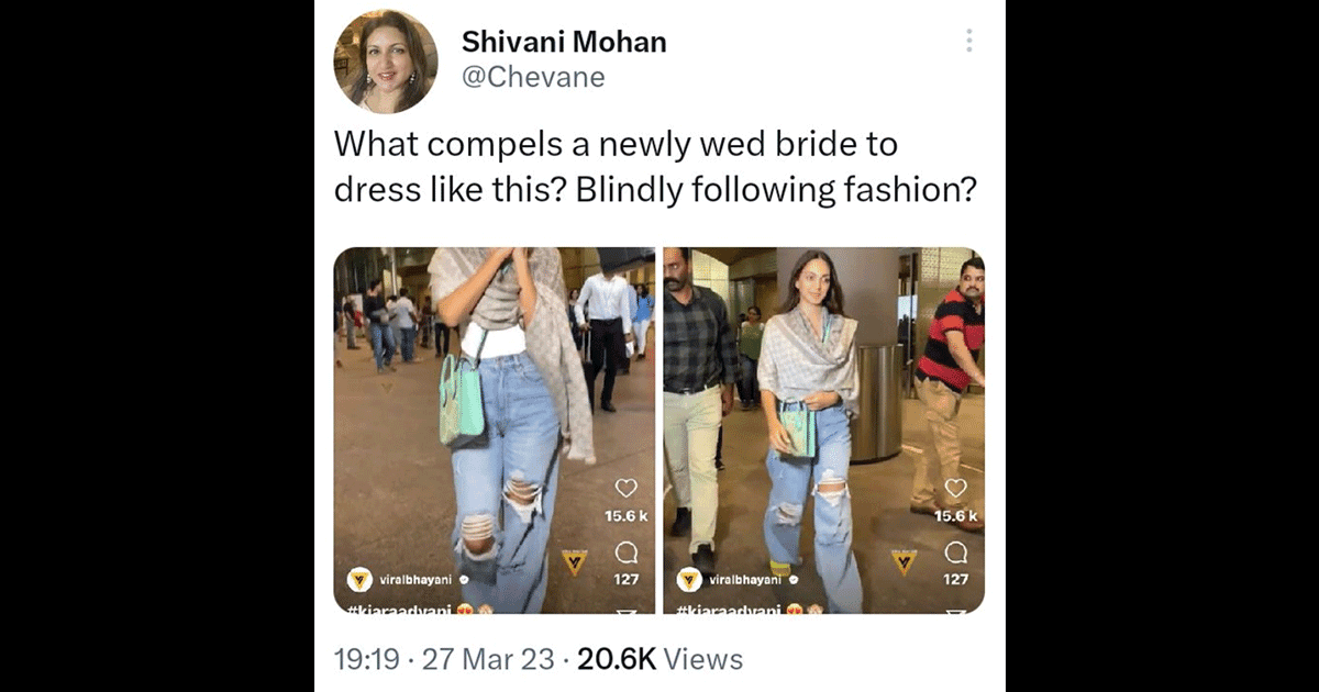 This Woman Called Out A Tweet Asking Why Kiara Advani Isn’t Dressing Like A ‘Newlywed’