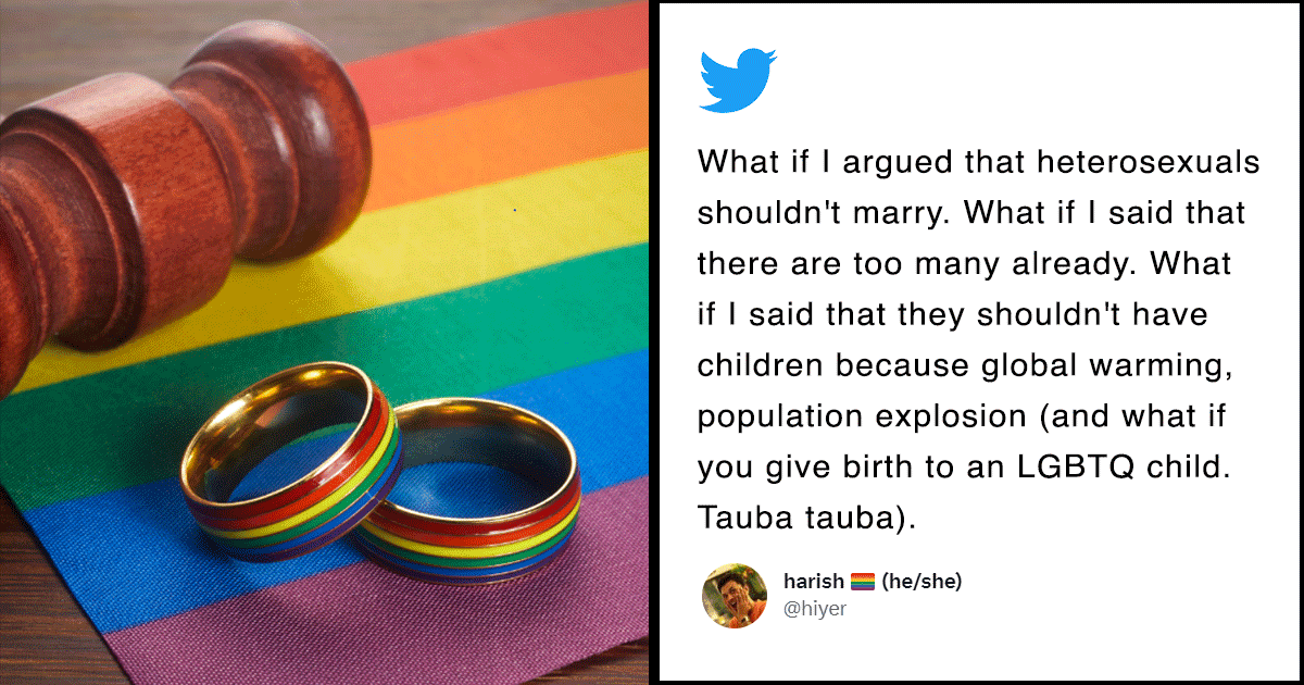 Twitter User Asks What The Marriage Debate Would Be Like If It Was For Heterosexual People