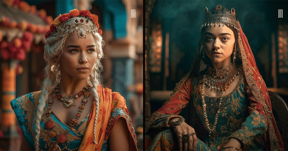 AI-Generated Pics Of Game Of Thrones Characters In Indian Wear Looks Straight Out Of An Indian Epic