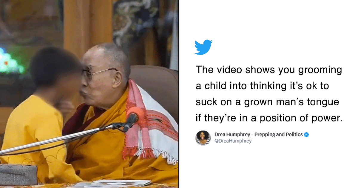 Dalai Lama Faces Massive Criticism After Kissing Minor Boy & Asking Him To Suck His Tongue