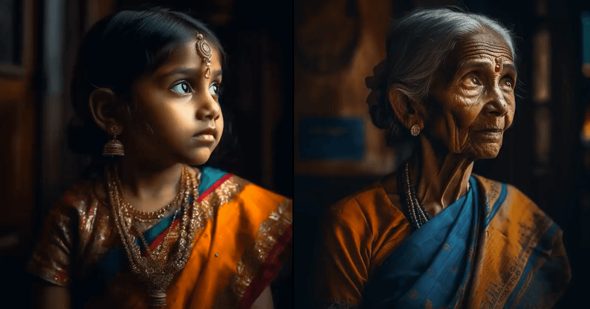 From 5 To 95: AI Images Of A Young Girl Ageing Into An Old Woman Has Internet Wonderstruck