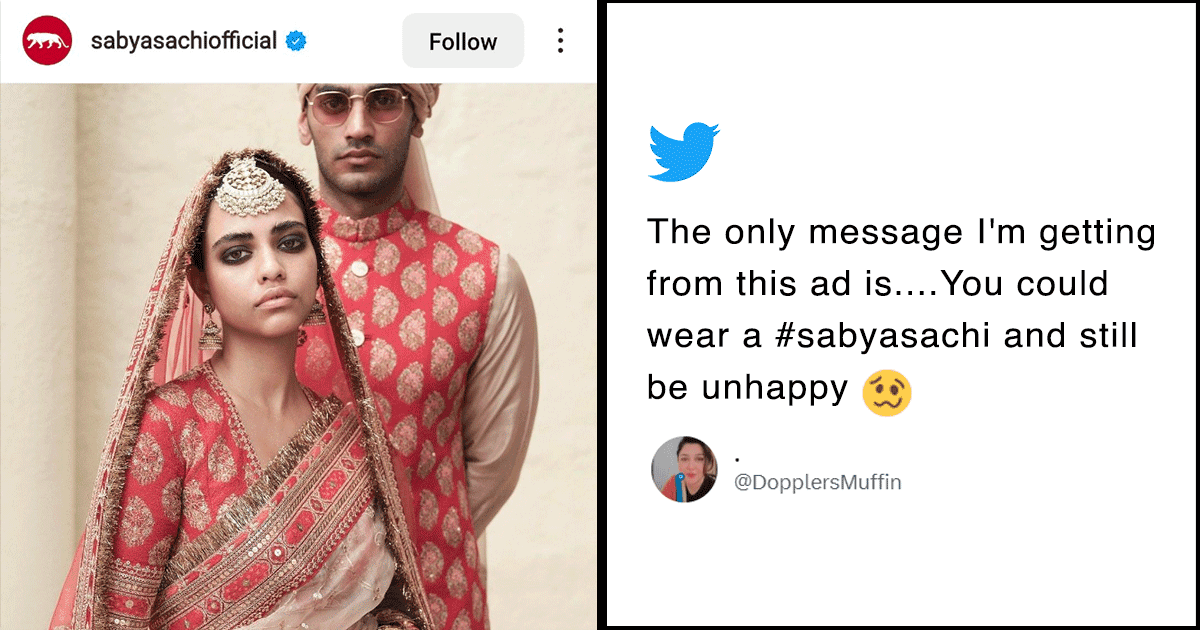 Sabyasachi’s Wedding Attire Ad is Getting Roasted Over Its ‘Sad’ Looking Models