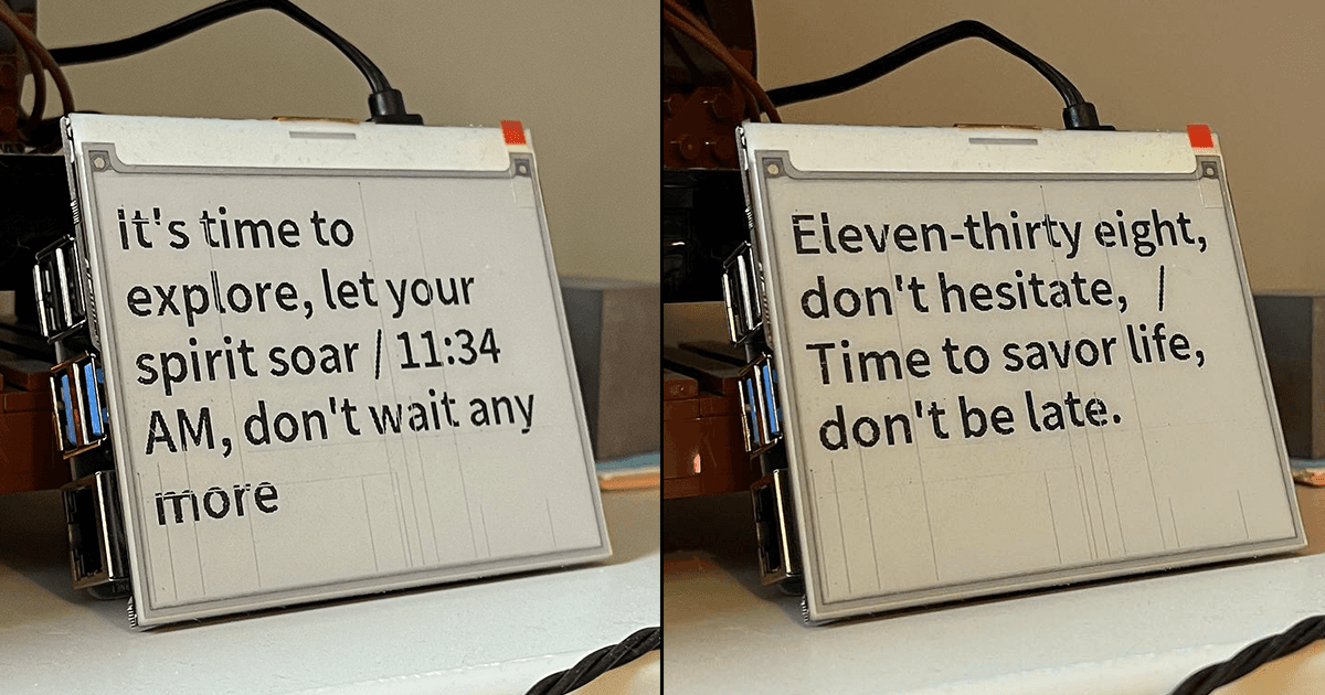 Rhyme Time: Meet The AI Clock That Tells Time With Tiny Poems Every Minute