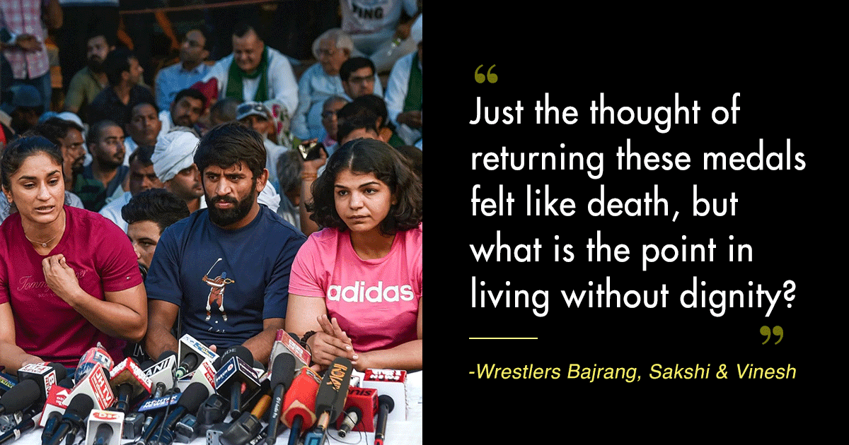 “Nothing Bigger Than Self Respect”: Bajrang, Sakshi & Vinesh To Throw Their Medals In Ganga Today