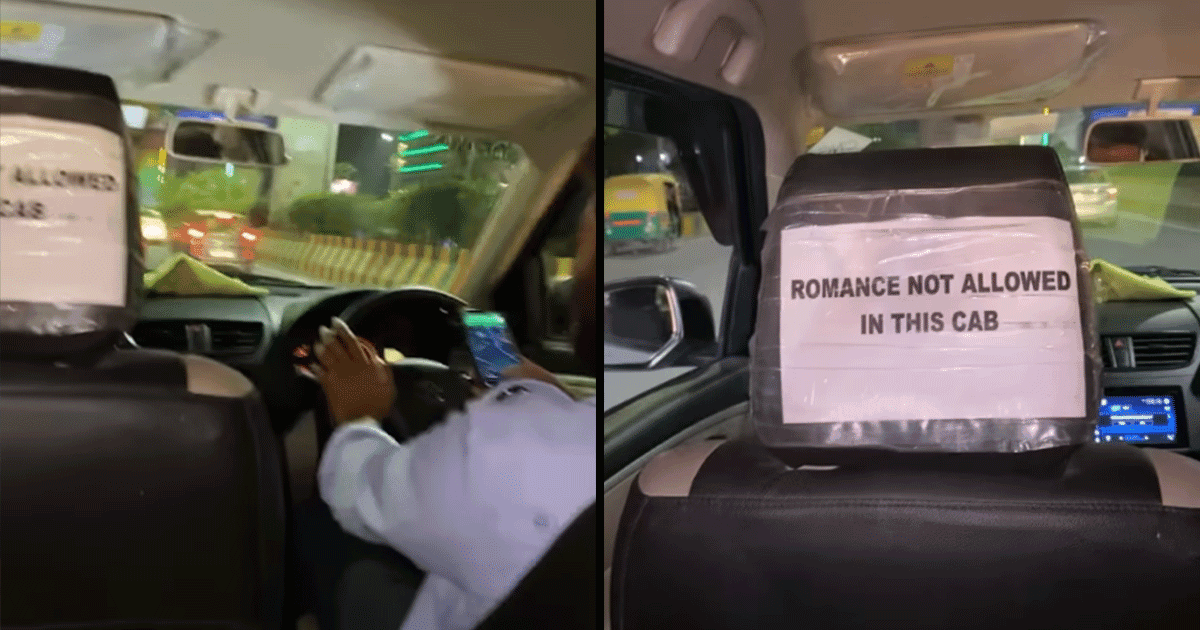 This Cab Driver Put A “Romance Not Allowed” Sign In His Cab & Delhi Metro Is Taking Notes